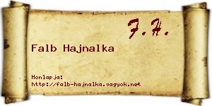 Falb Hajnalka névjegykártya